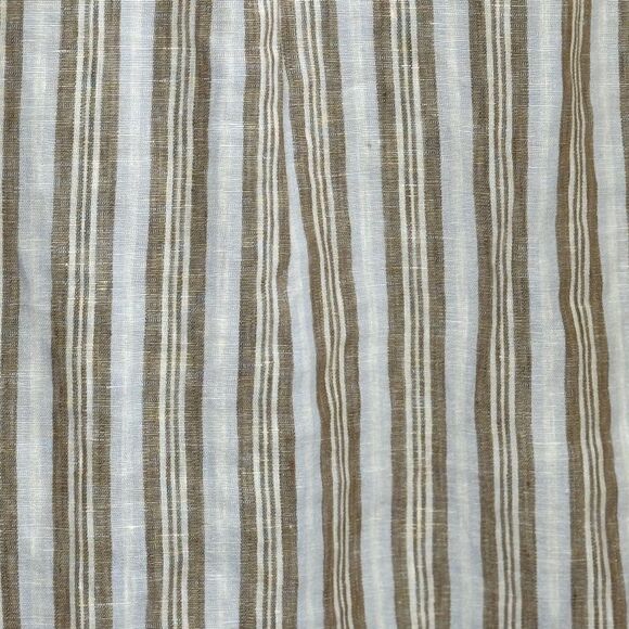 Peter Millar Men's Long Sleeve striped Shirt 100% Linen, Button-Up Size XL beige - Picture 5 of 7